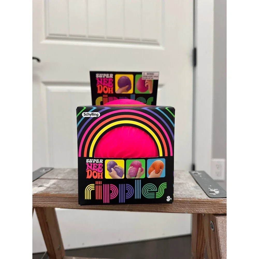 New Pink Schylling Super Nee Doh Ripples Fidget Toy